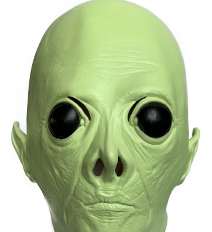 Alien ufo mask roheline tulnukas lateks karnevaliks