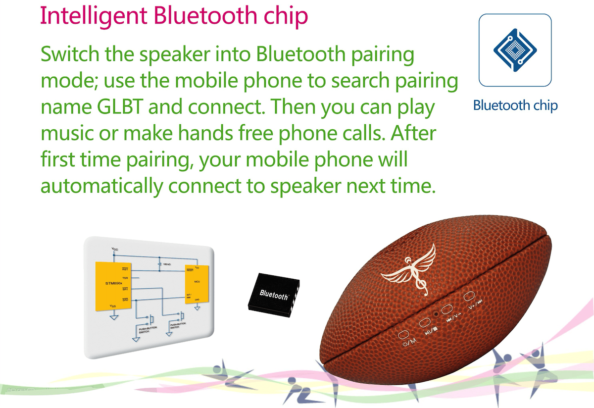 ameerika jalgpalli palli kujuline Bluetooth mini kaasaskantav kõlar