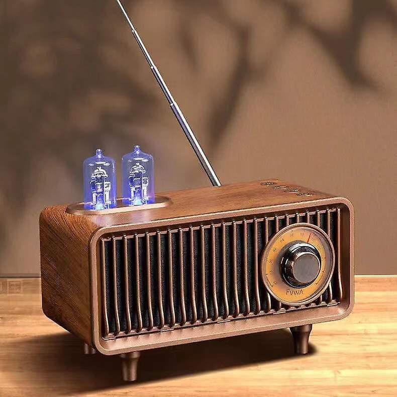 Vintage raadio AM/FM retro kõlar puidust väike