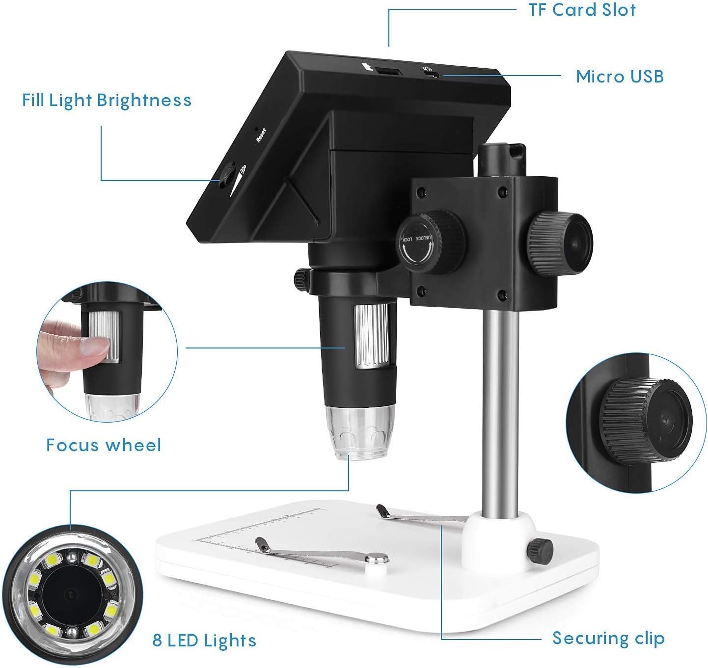 LED-iga digitaalmikroskoobid PC-arvutile