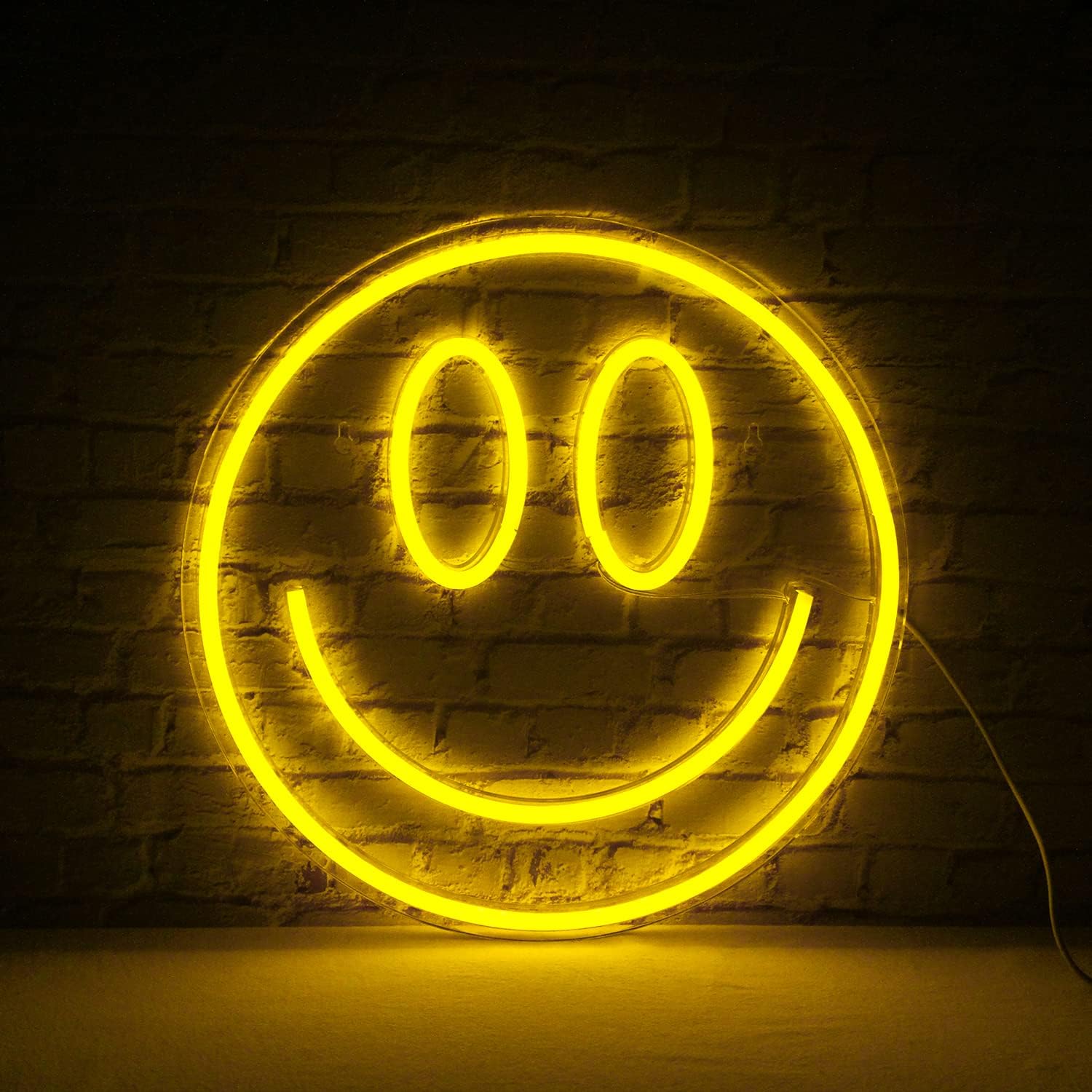 Smiley LED neoonmärk seinal
