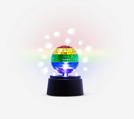 mini disco led pöörlev peegelpall lastele