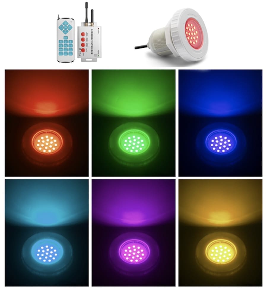 Basseinivalgusti - basseini, tiigi, purskkaevu valgusti RGB LED värviline valgustus